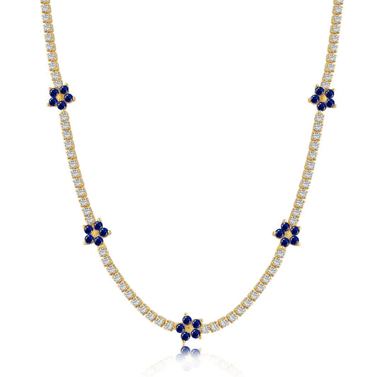 [Olivia JW]Luxurious Colorful Flower Tennis Necklace