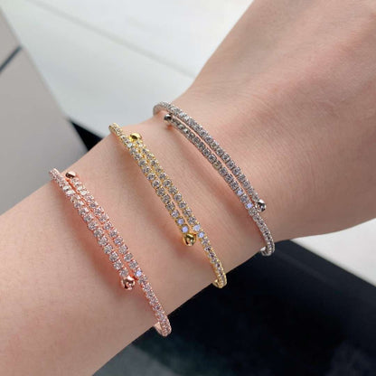 [Everoly JW]ダイヤモンドの列ラウンドファッションブレスレット