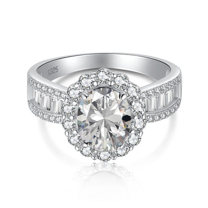[Olivia JW]1.5 Carat Dazzling Charming Oval Cut Banquet Ring