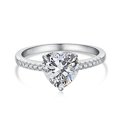 [Olivia JW]2.0 Carat Dazzling Lustrous Heart Cut Lover Ring