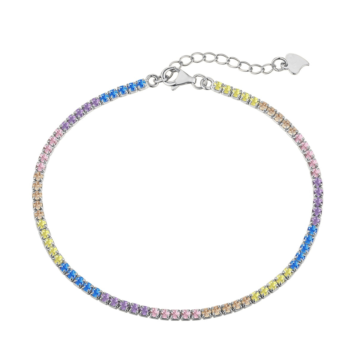 [Everoly JW]Schillerndes buntes Armband im Rundschliff für den Alltag