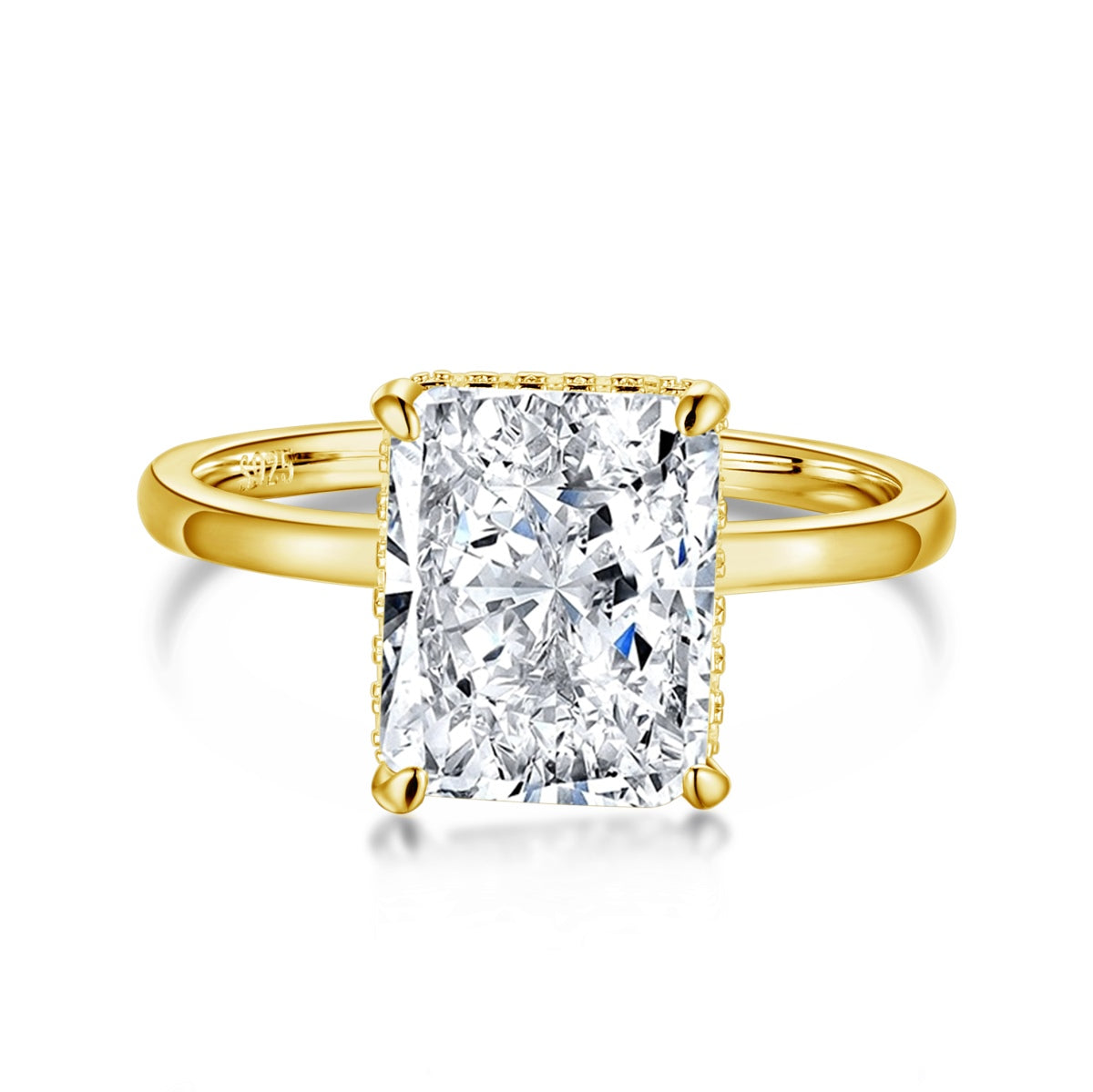 [Olivia JW]4.0 Carat Ornate Enchanting Radiand Cut Banquet Ring