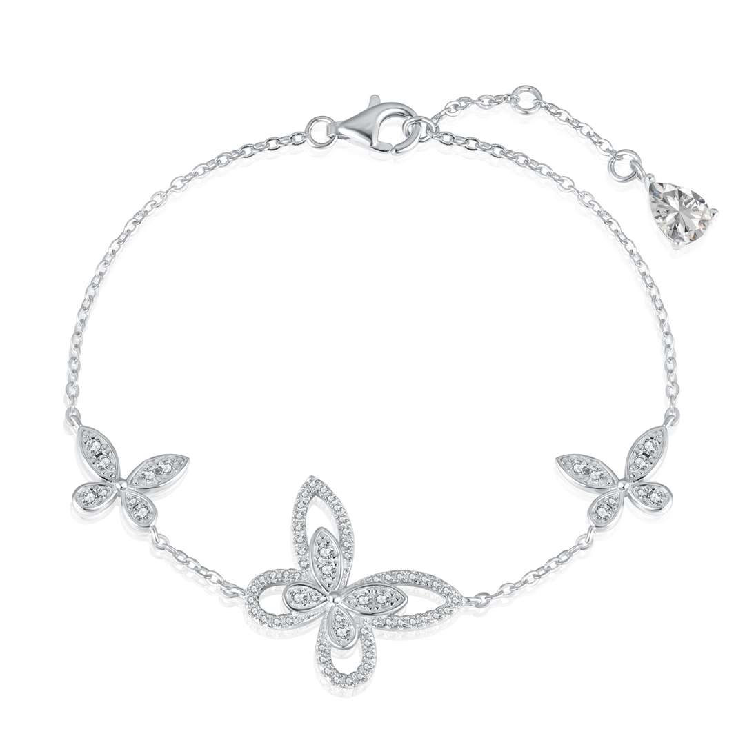 [Olivia JW]Delicate Butterfly Pendant Bracelet