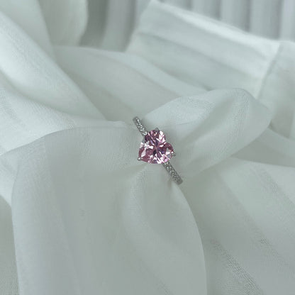 [Olivia JW]2.0 Carat Dazzling Lustrous Heart Cut Lover Ring
