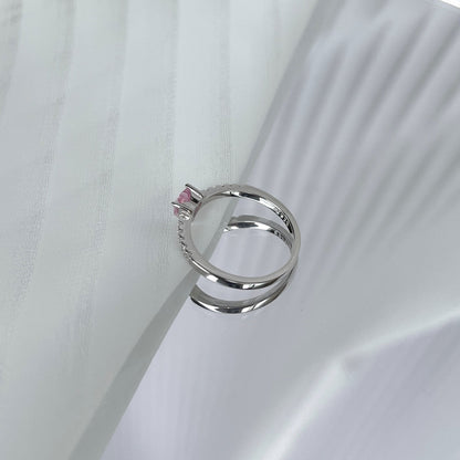 [Olivia JW]0.5 Carat CaratEternity Charming Heart Shape Lover Ring