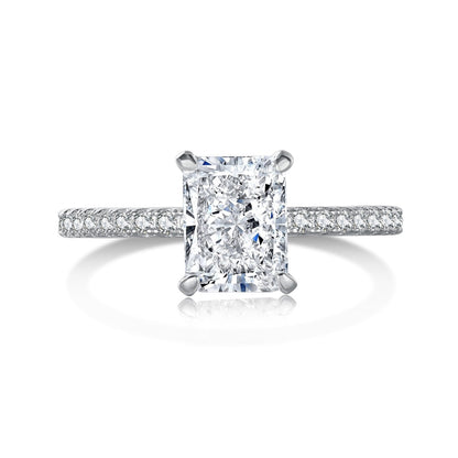 [Olivia JW]2.0 Carat Dazzling Sparkling Radiant Cut Party Ring