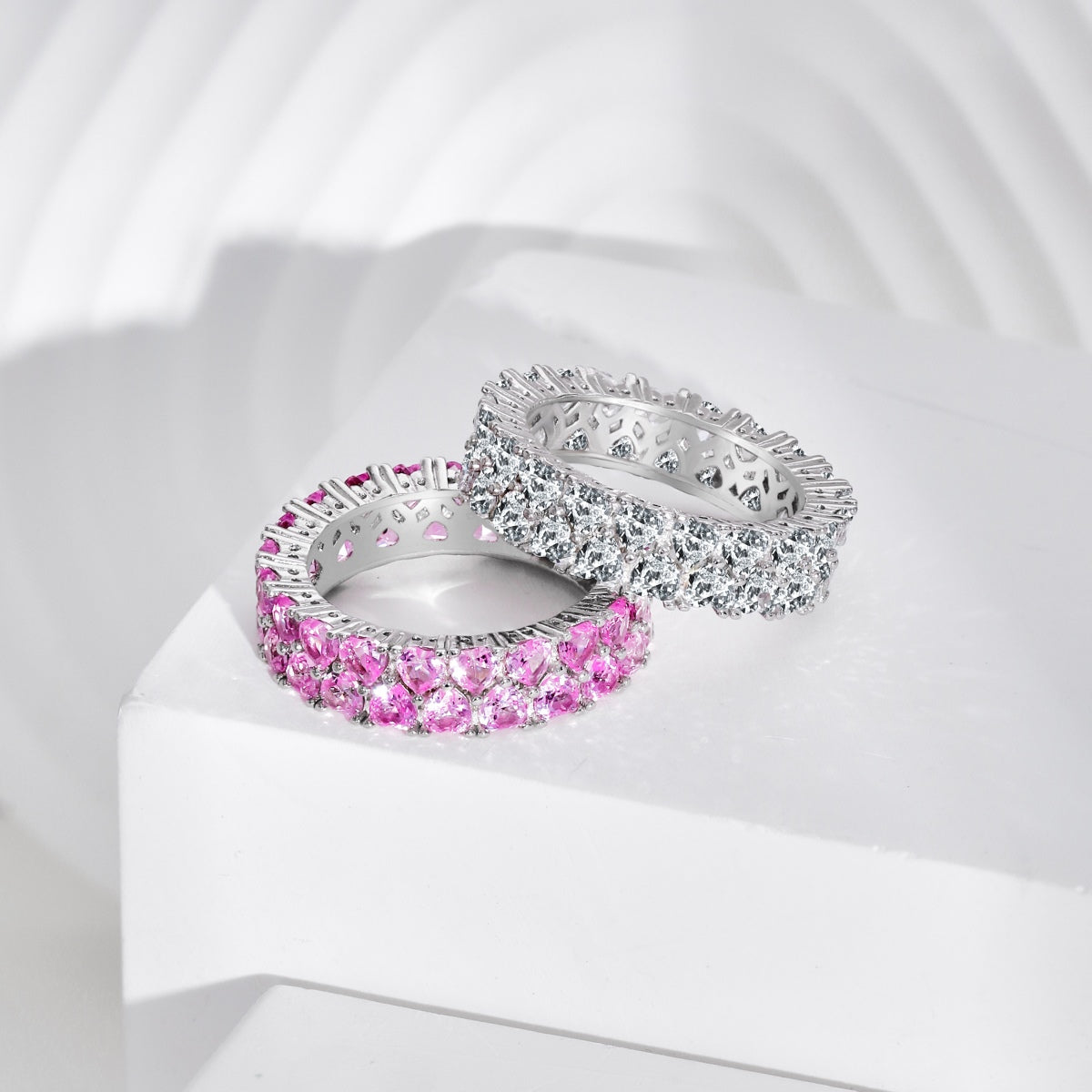 [Olivia JW]Sparkling Full Heart Ring