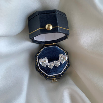 [Olivia JW]Double Heart-Shape Classic Princess Style Earrings