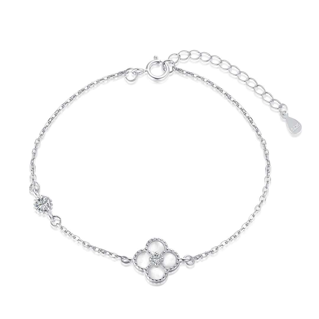 [Everoly JW]Zartes vierblättriges Kleeblatt-Armband