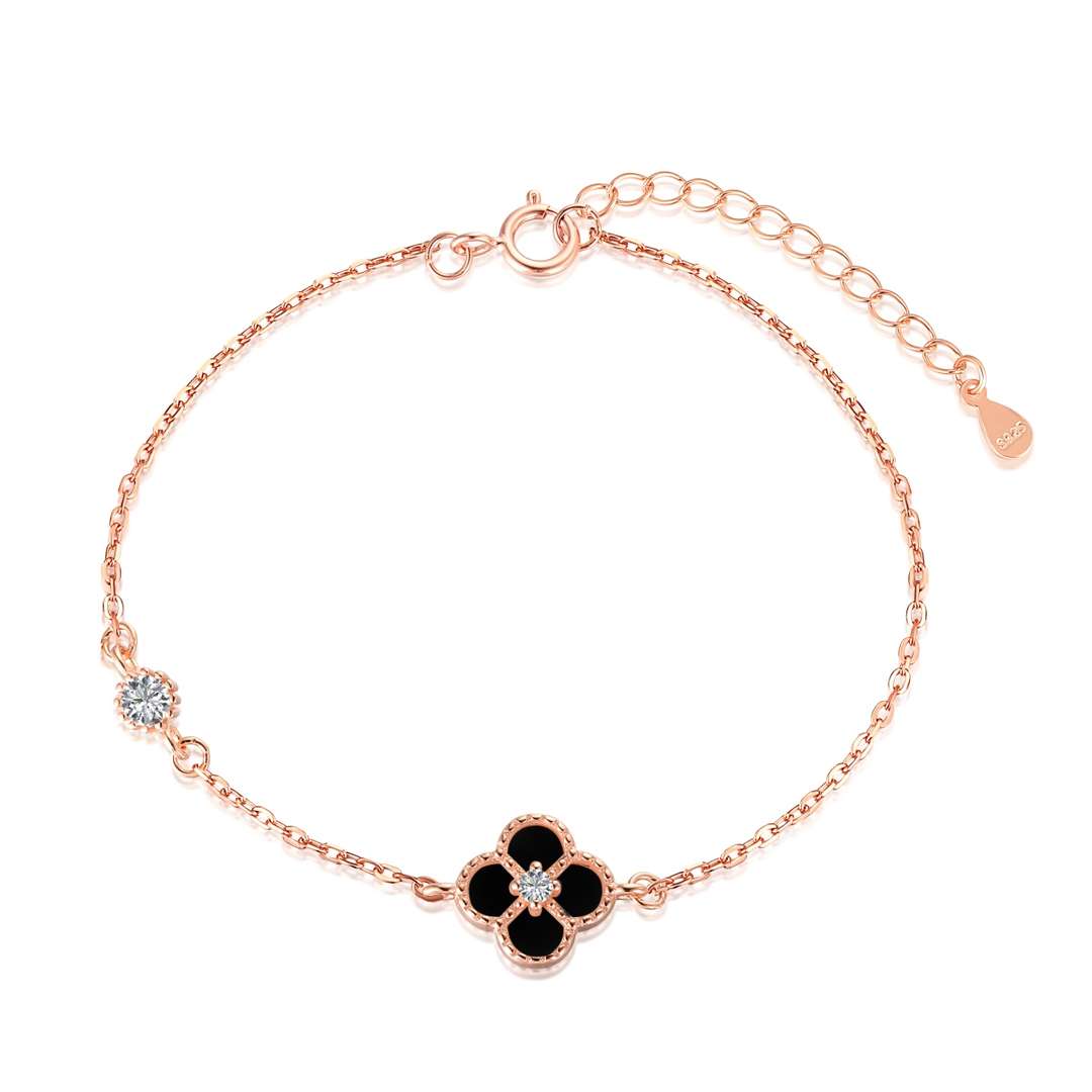 [Everoly JW]Zartes vierblättriges Kleeblatt-Armband