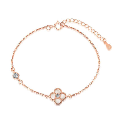 [Everoly JW]Zartes vierblättriges Kleeblatt-Armband