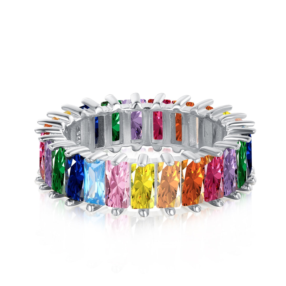 [Olivia JW]Unique Colorful Radiant Cut RIng