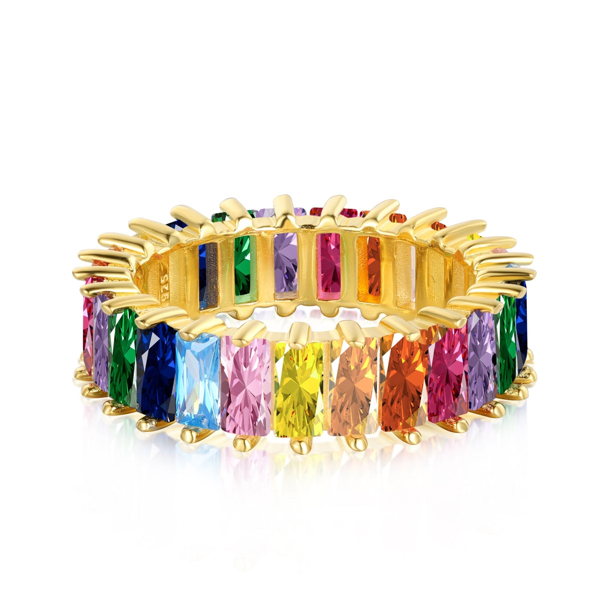 [Olivia JW]Unique Colorful Radiant Cut RIng