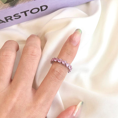 [Olivia JW]0.25 Carat Radiant Romance Heart Cut Lover Ring