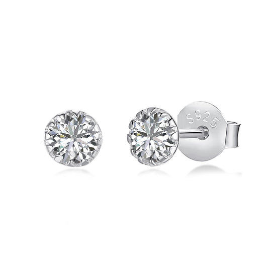 [Olivia JW]Sparkling Colorful Round Shape Earrings