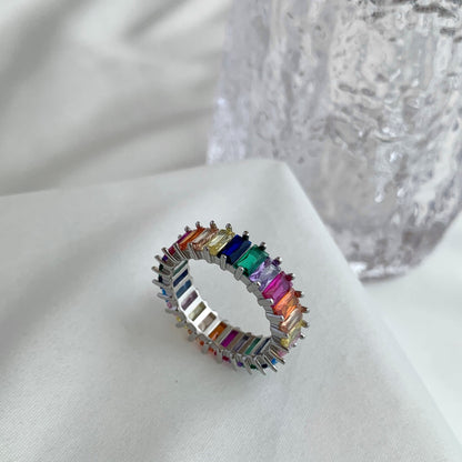 [Olivia JW]Unique Colorful Radiant Cut RIng