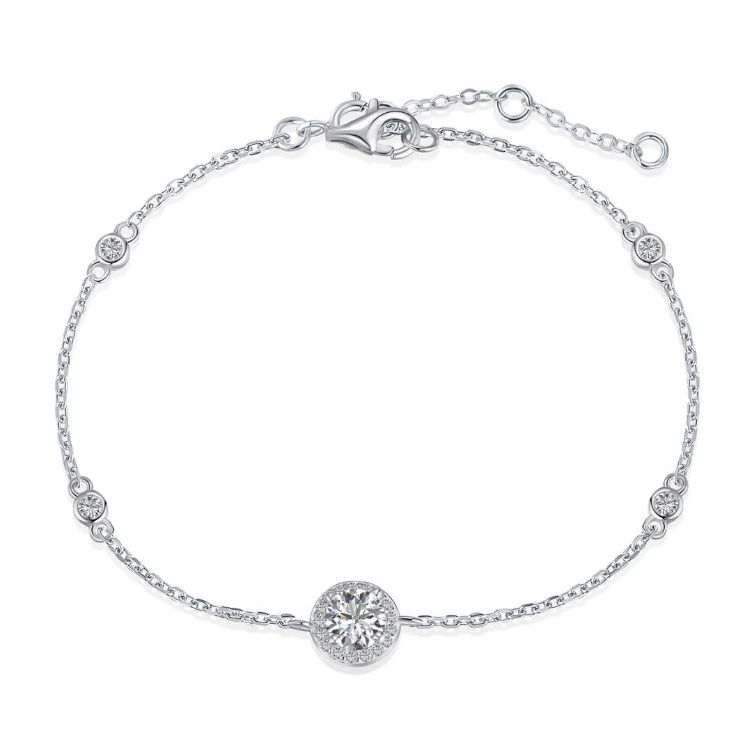 [Olivia JW]Dazzling Round Cut Shape Bracelet