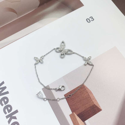 [Olivia JW]Delicate Butterfly Pendant Bracelet