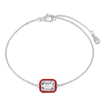 [Olivia JW]2.0 Carat Sparkling Colorful Emerald Cut Daily Bracelet