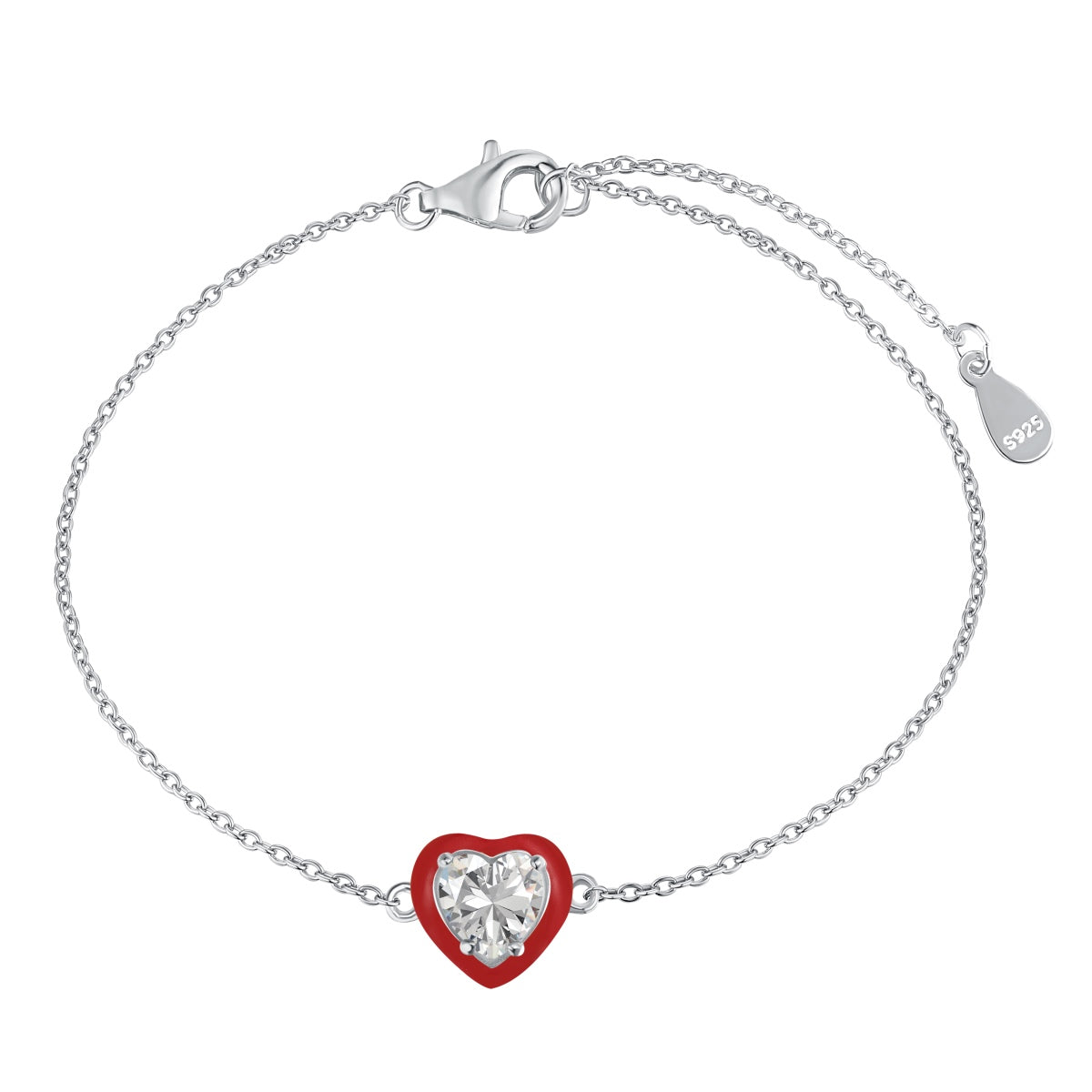 [Olivia JW]Sparkling Romantic Heart Shape Lover Bracelet