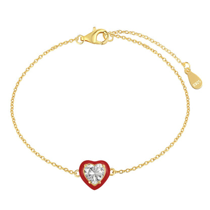 [Olivia JW]Sparkling Romantic Heart Shape Lover Bracelet
