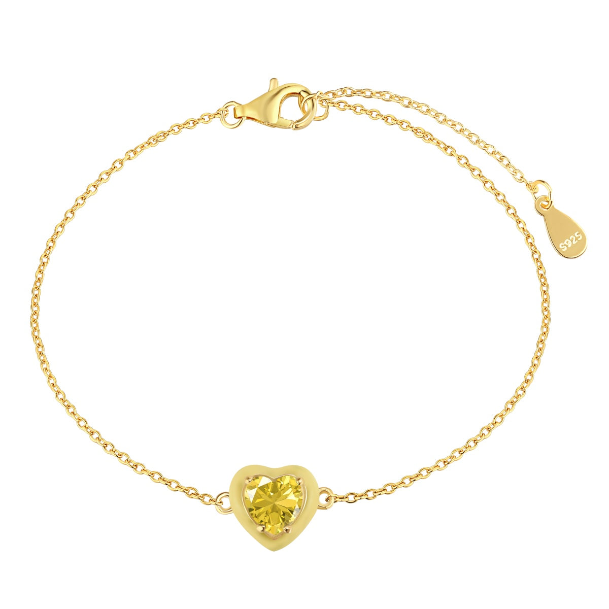 [Olivia JW]Sparkling Romantic Heart Shape Lover Bracelet