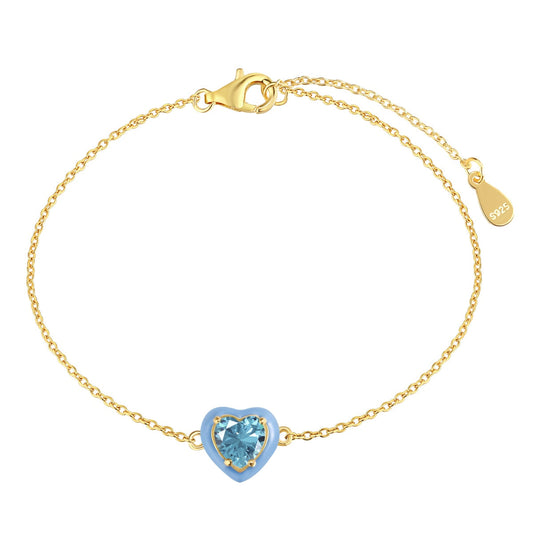 [Olivia JW]Sparkling Romantic Heart Shape Lover Bracelet