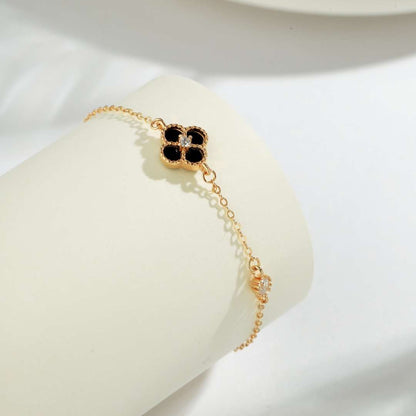 [Everoly JW]Zartes vierblättriges Kleeblatt-Armband