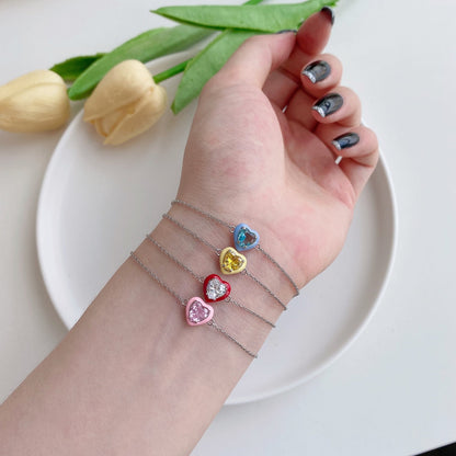 [Olivia JW]Sparkling Romantic Heart Shape Lover Bracelet