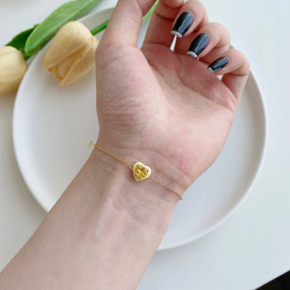 [Olivia JW]Sparkling Romantic Heart Shape Lover Bracelet