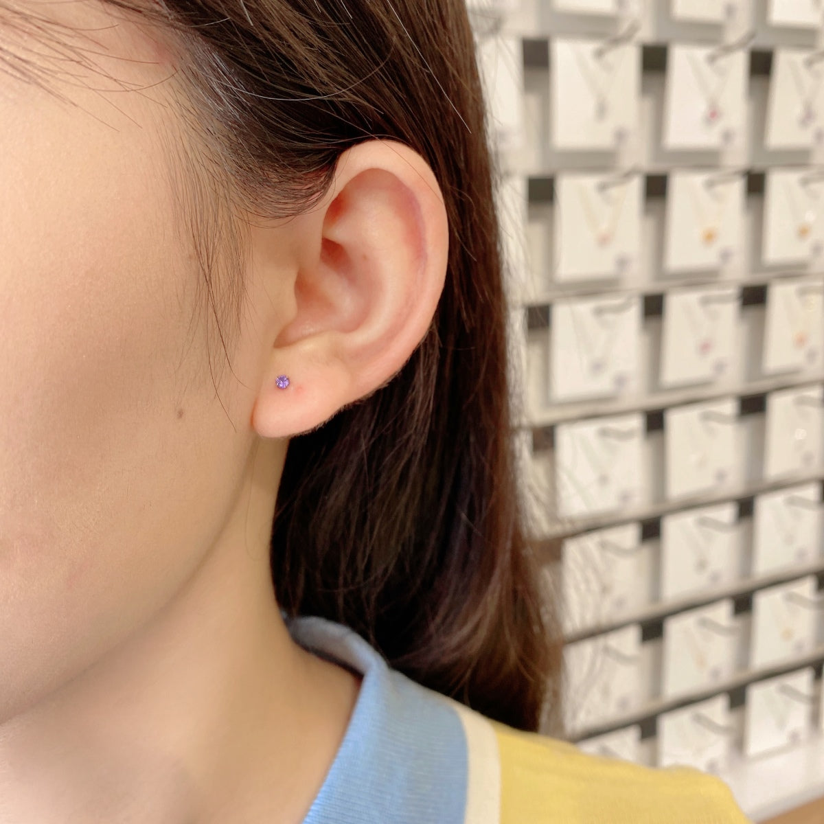 [Olivia JW]Delicate Solitaire Earrings
