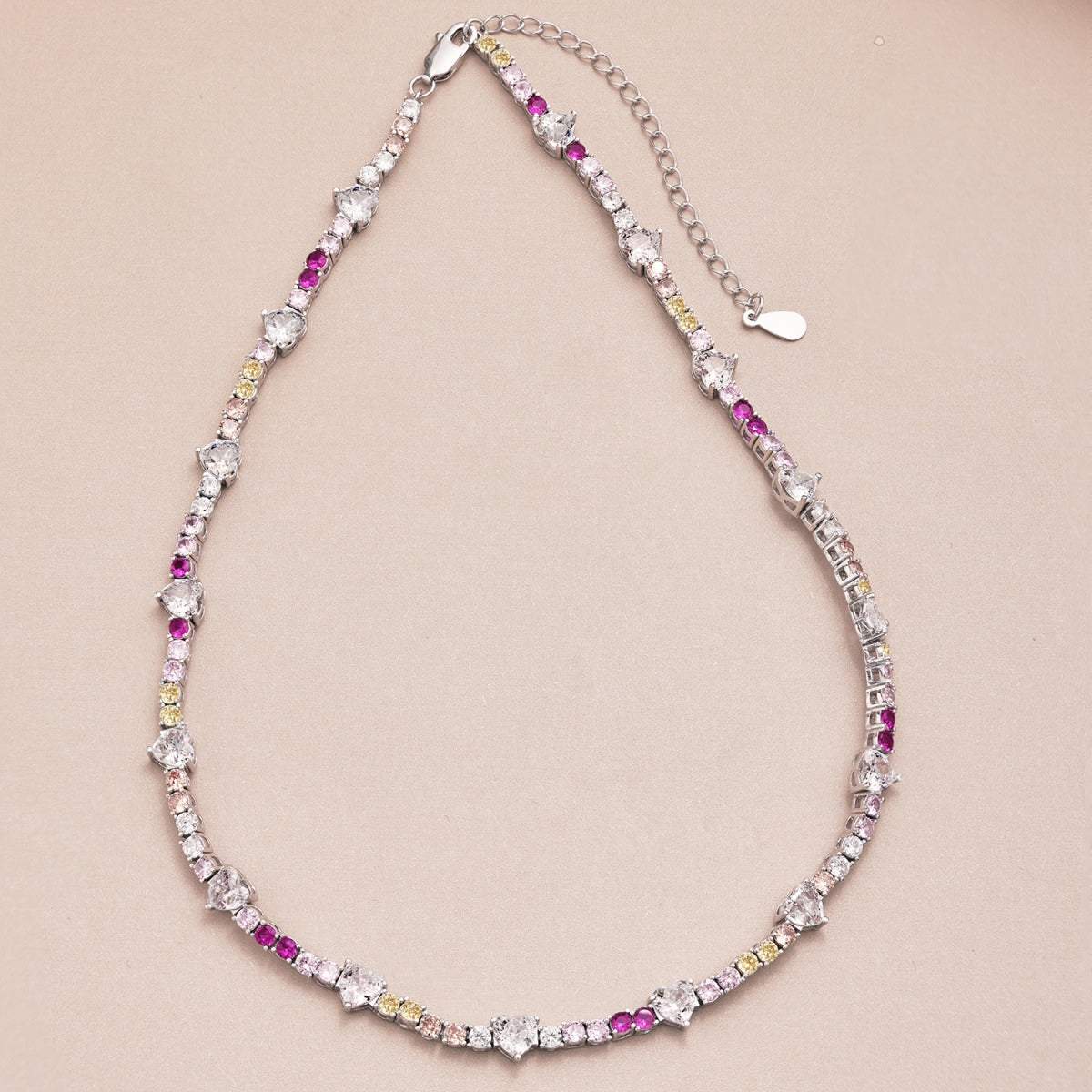 [Olivia JW]Delicate Colorful Rainbow Tennis Chain