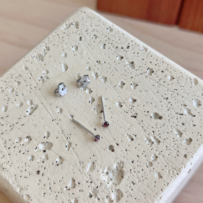 [Olivia JW]Delicate Solitaire Earrings