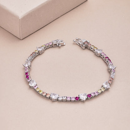 [Olivia JW]Romantic Heart Shape Round Cut Lover Bracelet