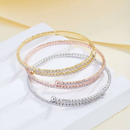 [Everoly JW]ダイヤモンドの列ラウンドファッションブレスレット
