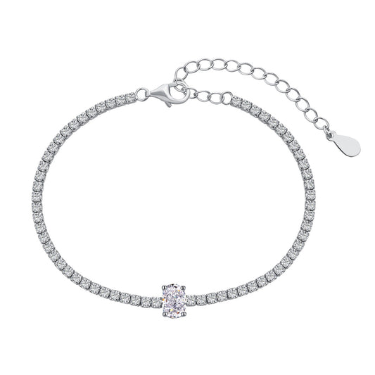 [Everoly JW]0.75 Carat Exquisite Oval Cut Daily Bracelet