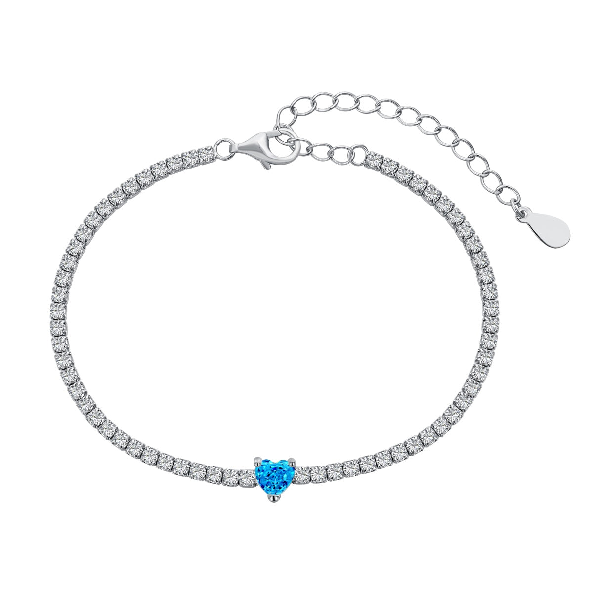 [Everoly JW]0.5 Carat Elegant Romantic Heart Shape Lover Bracelet