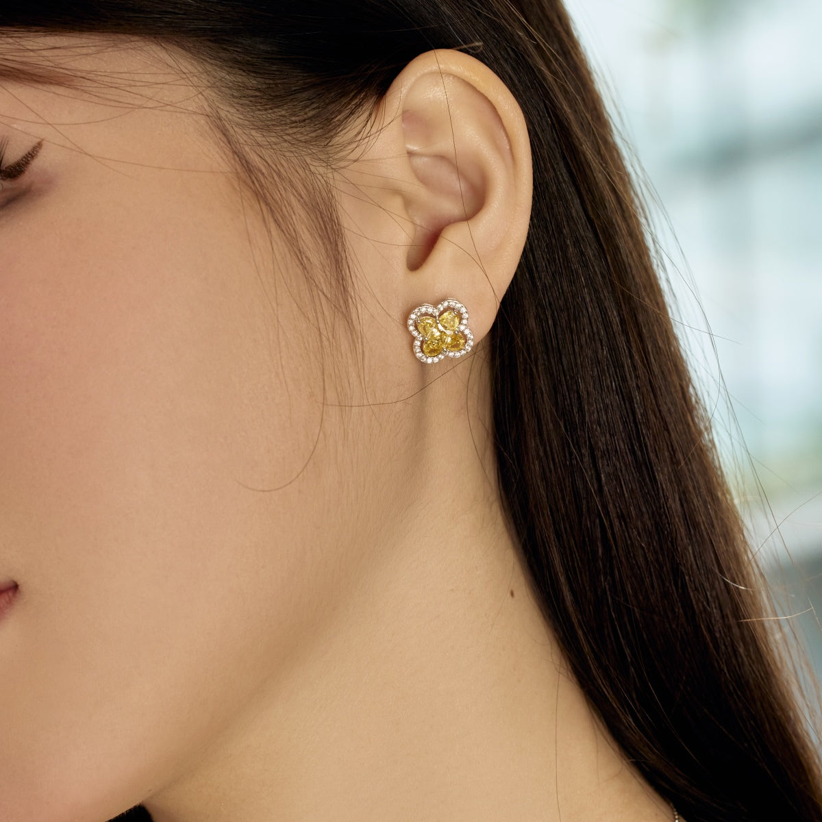 [Everoly JW]Lucky Four-Leaf Clover Exquisite Earrings