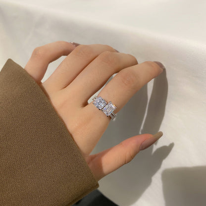 [Olivia JW]2.0 Carat Scintillating Ornate Radiant Cut Party Ring