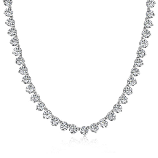 [Olivia JW]Ornate Heart Cut Tennis Necklace