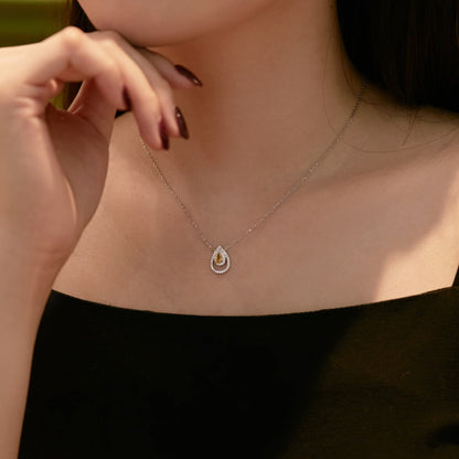 [Olivia JW]Sparkling Pear Cut Necklace