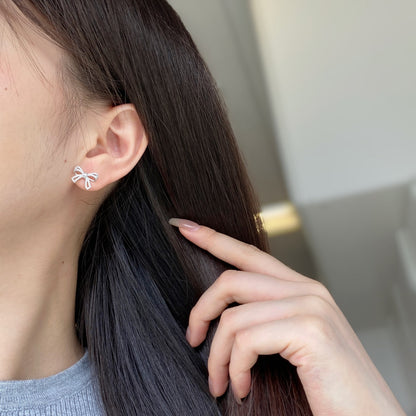 [Olivia JW]Dainty Bow Shape Earrings