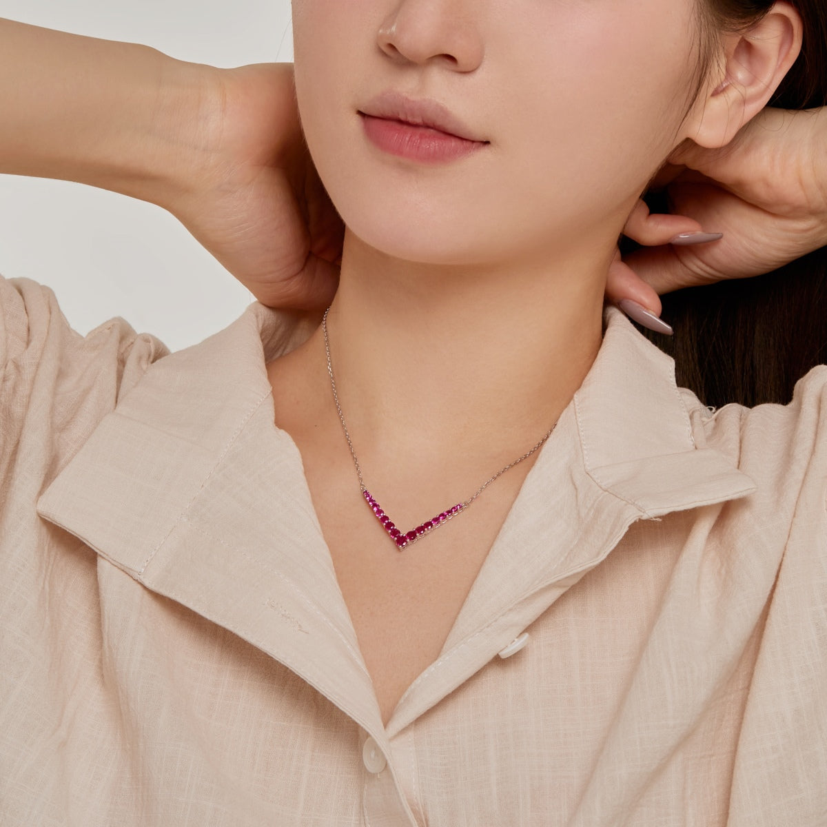 [Everoly JW]Ornate Round Cut Necklace