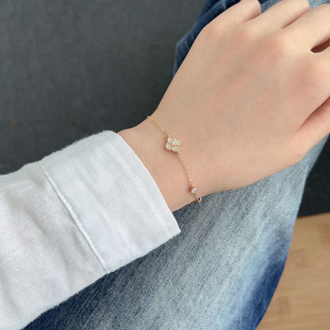 [Everoly JW]Zartes vierblättriges Kleeblatt-Armband