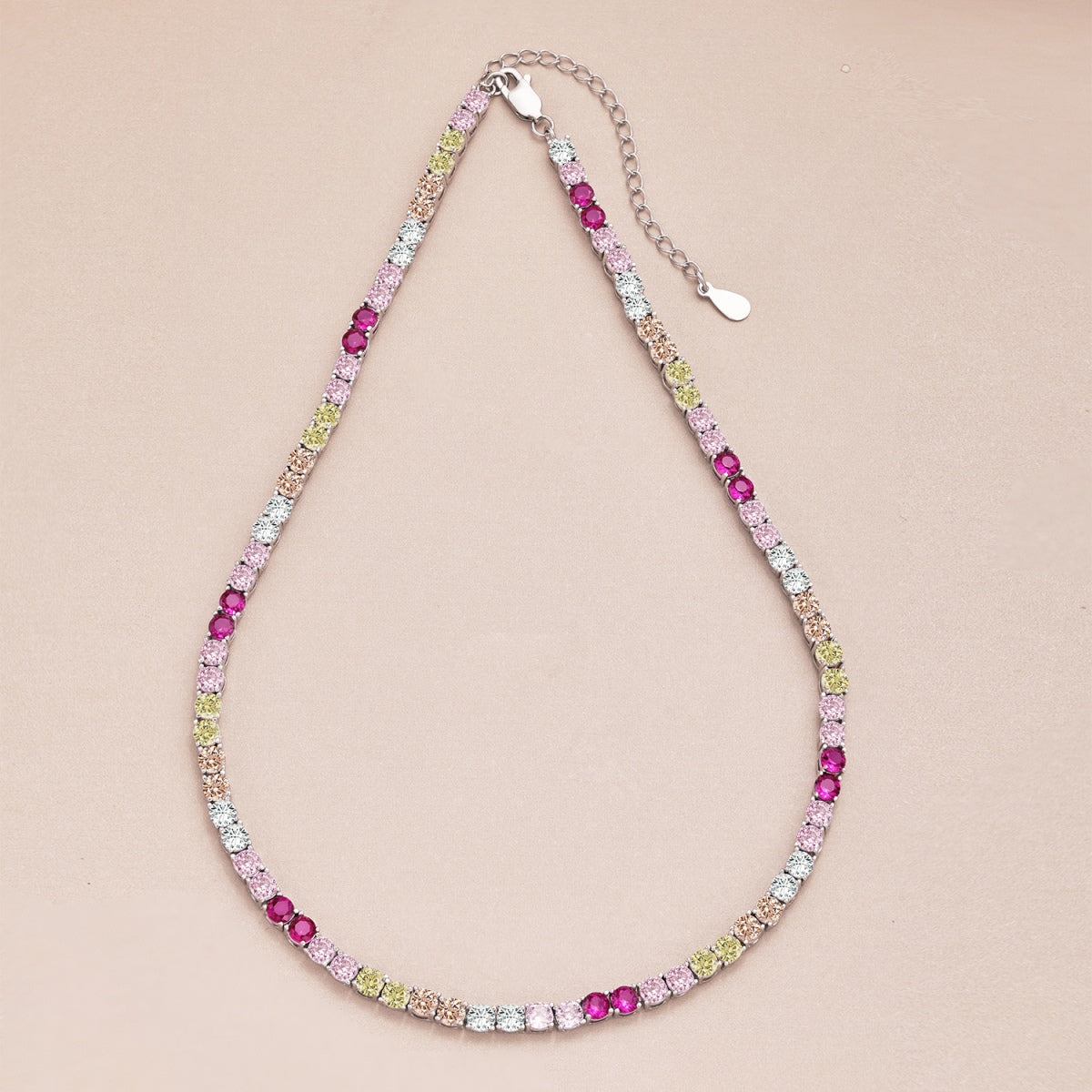 [Olivia JW]Delicate Colorful Tennis Necklace