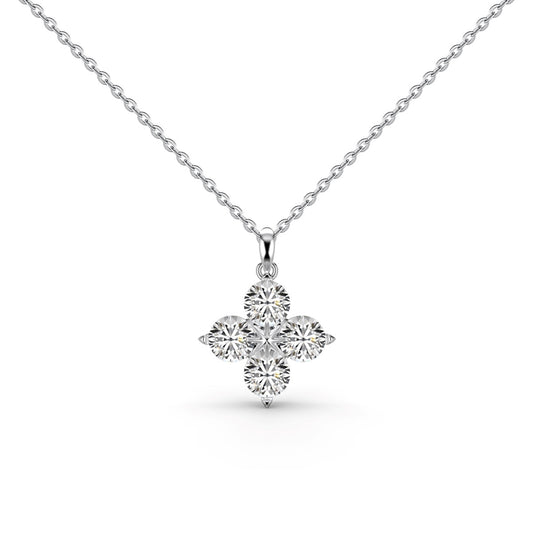 [Olivia JW]Four-Leaf Clover And Eight-Pointed Star Necklace