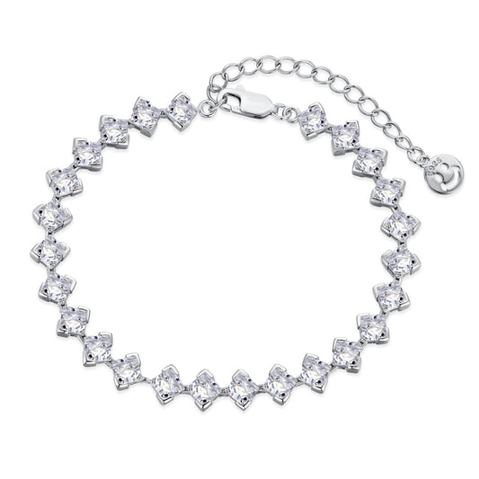 [Olivia JW]0.5 Carat Ornate Princess Cut Daily Bracelet