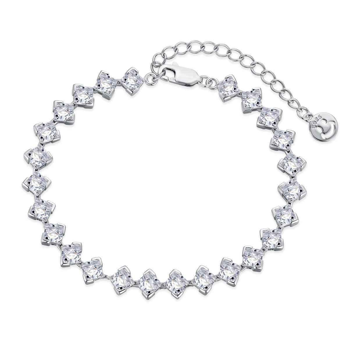 [Everoly JW]0.5 Carat Ornate Princess Cut Daily Bracelet