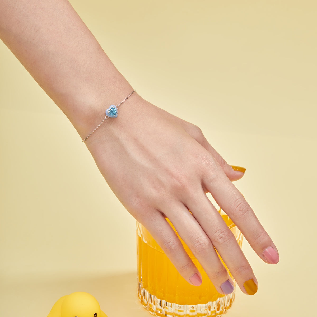 [Olivia JW]Sparkling Romantic Heart Shape Lover Bracelet