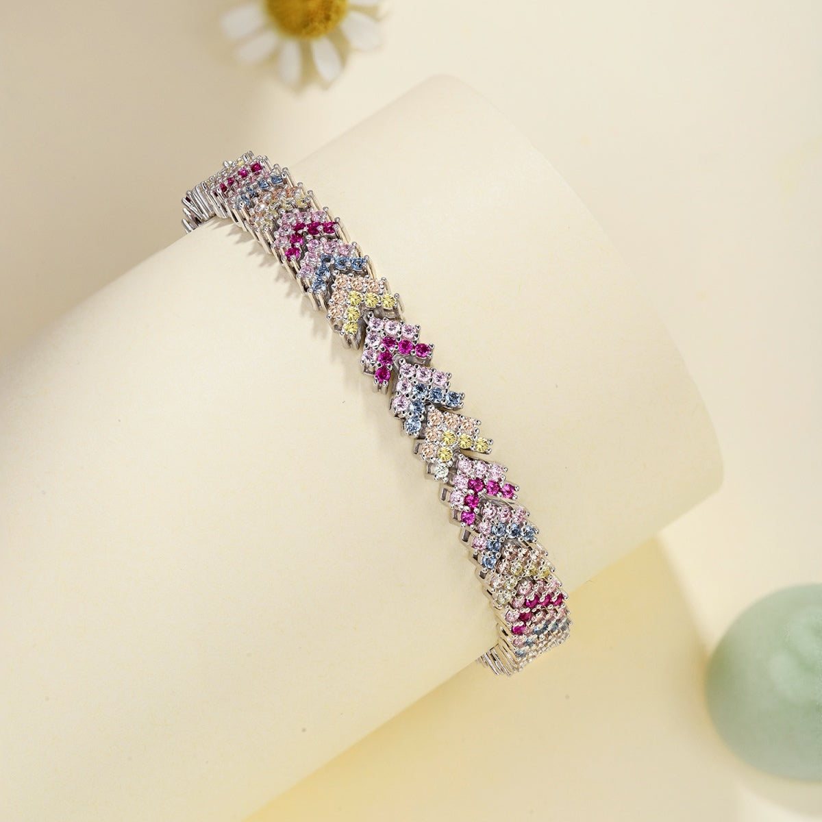[Olivia JW]Ornate Sparkling Round Cut Party Bracelet